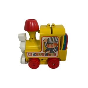 Vintage 80s Casey Jones Battery Operated Musical Train Tomy 4 Records Tested